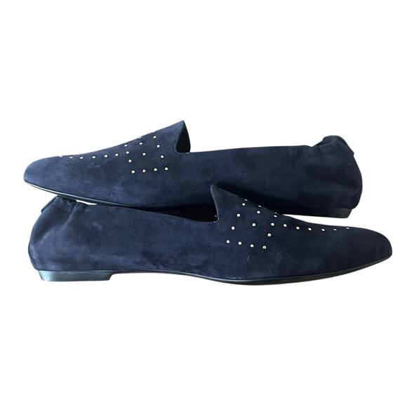 AGL Studded Blue Suede Pointed Toe Flats 40 1/2 US 10.5 EUC - Picture 5 of 9